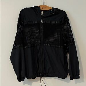 PINK Victoria's Secret Black Mesh Jacket